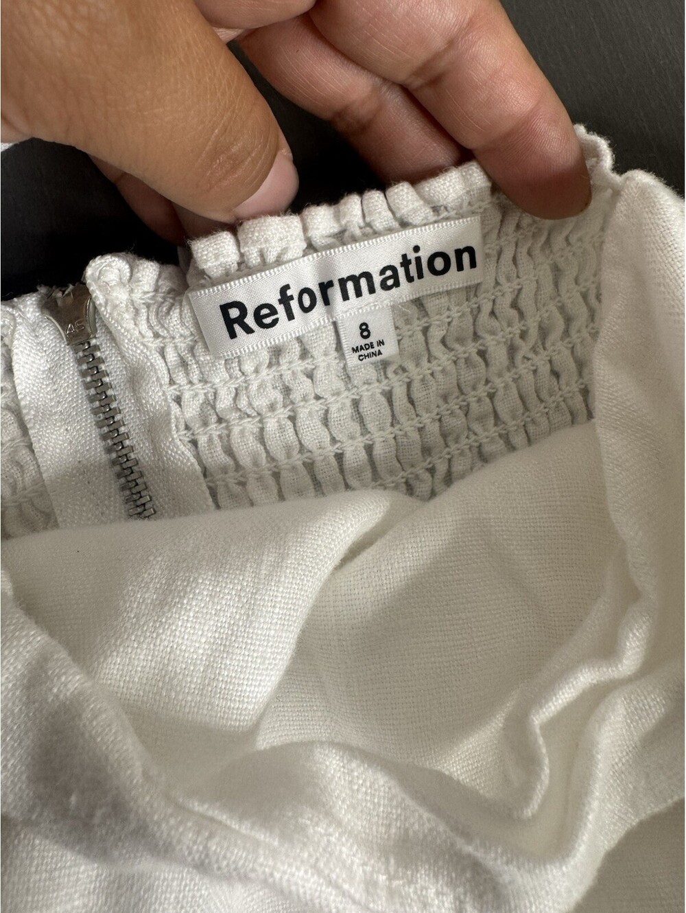 Reformation Belgium Linen Midi Dress - White - Picture 5 of 8